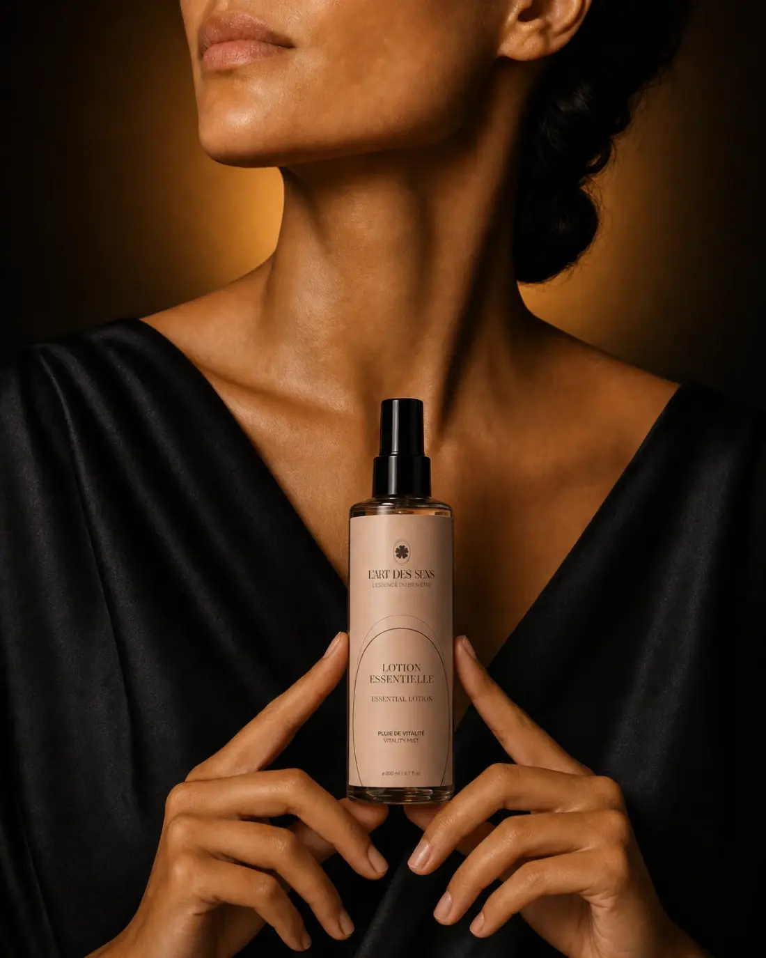 La Lotion Essentielle, le soin tenu en main, visuel d'illustration
